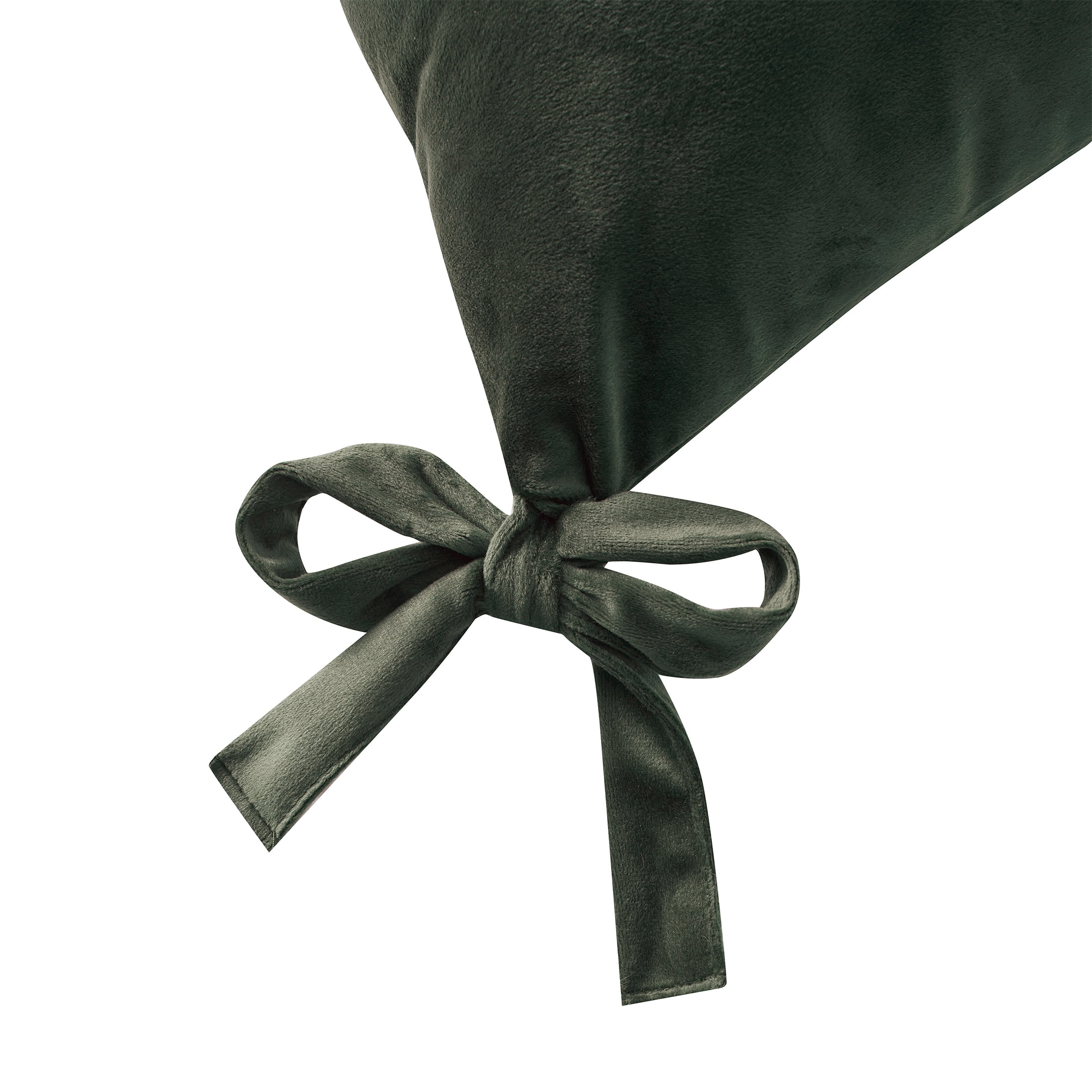 My Texas House 20" x 20" Green Velvet Bow Decorative Pillow