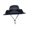 thumbnail image 3 of Sombrero de pescador con ventilador solar ajustable para verano, ideal para pesca, senderismo y playa. Azul marino, 3 of 8