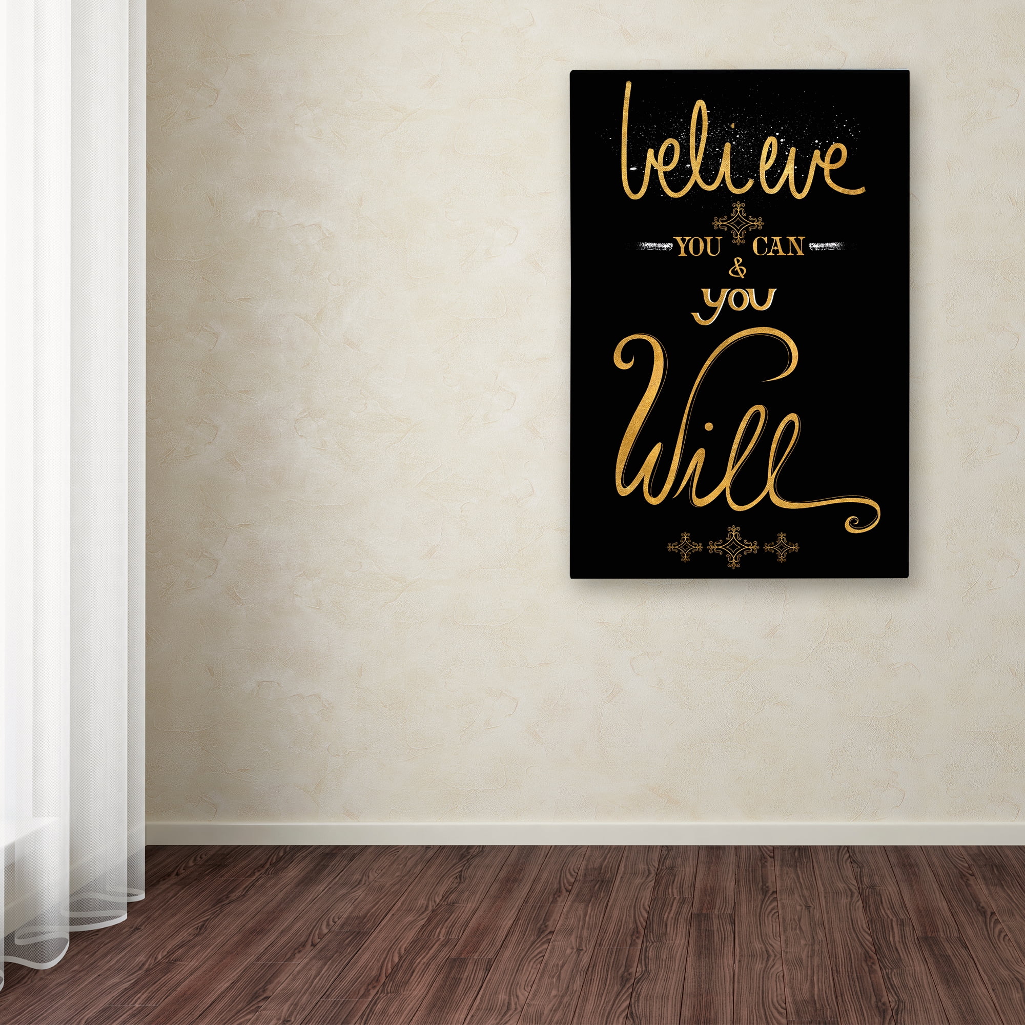 Trademark Fine Art 'Believe' Canvas Art by Lisa Powell Braun