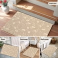 thumbnail image 5 of 2x3 Ft Entryway Area Rug, Beige Floral Kitchen Rug Runner Washable Floor Mat, Vintage Spring Botanical Flowers Non Slip Indoor Door Mat Throw Carpet for Bathroom Living Room Bedroom, 5 of 8