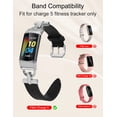 thumbnail image 3 of Wearlizer Leather Band Compatible with Charge 5 Watch Bands for Women, Dressy Slim Leather Strap Replacement Wristband with D-Shape Metal Buckle for Charge 5 Fitness Tracker, 3 of 6