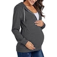 thumbnail image 5 of Aayomet Women's Maternity Tops Casual Long Sleeve Round Neck Tops Loose Shirts Blouse,Dark Gray L, 5 of 5