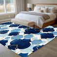 thumbnail image 4 of Area Rug for Living Room, Navy Blue Geometric Moroccan Non-Slip Indoor Large Carpet for Bedroom/Dining Room, Abstract Art Blue Ombre Modern Washable Low-Profile Rectangle Floor Runner Rugs - 5 x 7 Ft, 4 of 8