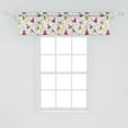 thumbnail image 2 of Ambesonne Party Valance Pack of 2, Colorful Dots with Hats Art, 54"X12", Off White Multicolor, 2 of 4