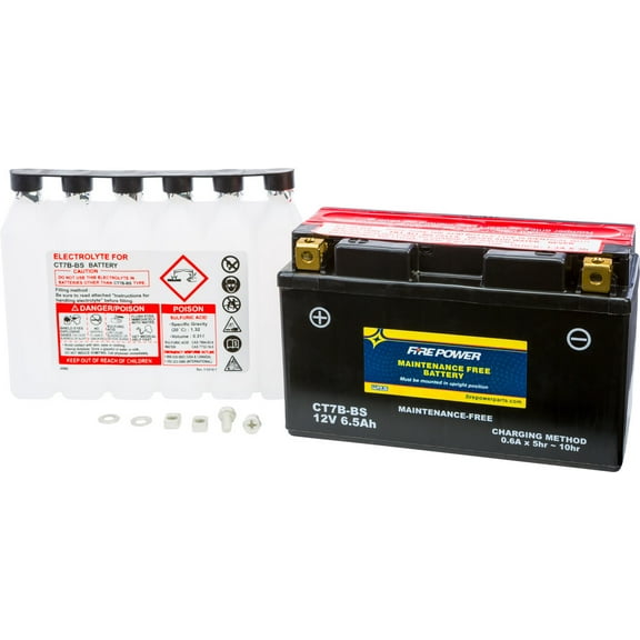 Fire Power Maintenance Free Battery CT7B-BS Compatible With Yamaha YW125 Zuma 125 2009-2019