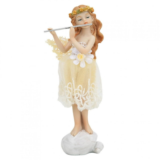 Figura de hada de las flores elegante estatua de ángel recuerdo de boda figura de flauta para regalo de aniversario de boda fiesta de cumpleaños regalo de cumpleaños ANGGREK Otros