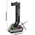 thumbnail image 3 of Xihbxyly Cosas Por Menos de 5 Dolares Base de Expansión Periférica Usb Estilo Mech Esports Soporte Inferior En Metal Auriculares Montados En Cabeza Soporte de Escritorio En Efectos Rgb, 3 of 6