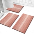 thumbnail image 3 of Findosom Bathroom Rugs Set of 3,Non Slip Thick Absorbent Chenille Bath Rugs with U Shape Contour,Machine Washable Quick Dry Soft Bath Mat for Tub Shower Bathroom Decor,20"x32"+20"x26"+U 20"x24" Pink, 3 of 8