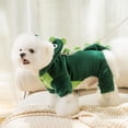 thumbnail image 4 of Cartoon Dog Clothes Green Sweater Coat Jacket Cold Weather Jumpsuits Breathable S, 4 of 8