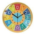 thumbnail image 2 of Eoperou Wall Clock Scientific Design Easy to Read Silent Non-Ticking - Battery Operated Colorful Clock Classroom Nursery Time Learn Tool, 2 of 8