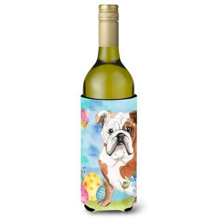 

English Bulldog Easter Wine Bottle Beverge Insulator Hugger