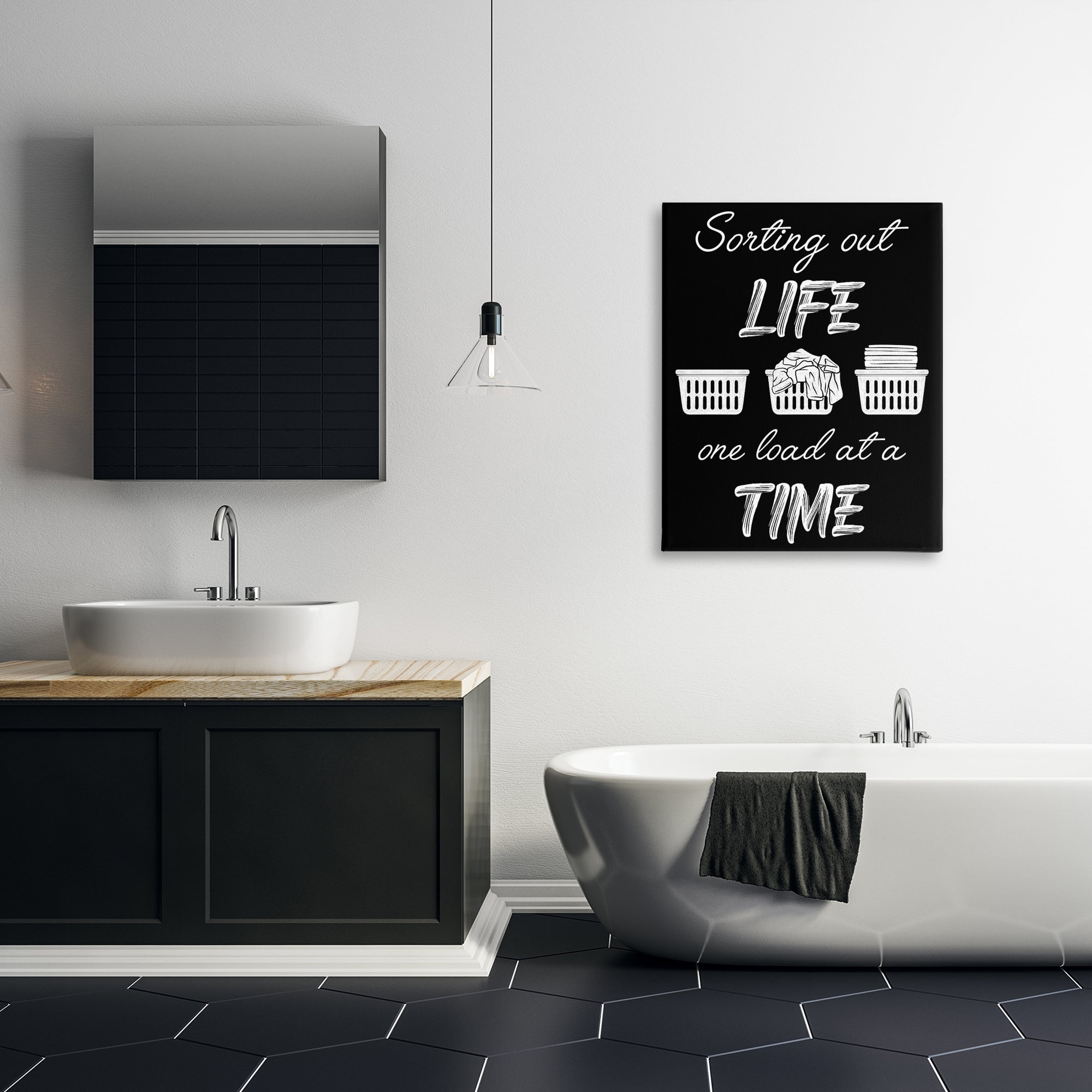 Sorting Out Life Laundry Canvas Wall Art, design by Marcus Prime