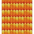 thumbnail image 3 of Ambesonne Chevron Duvet Cover Sets, Abstract Vintage Funky, 2-Queen, Orange Yellow, 3 of 7