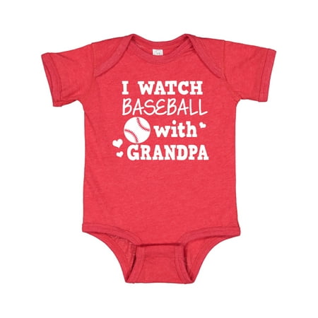

Inktastic I Watch Baseball with My Grandpa Gift Baby Boy or Baby Girl Bodysuit