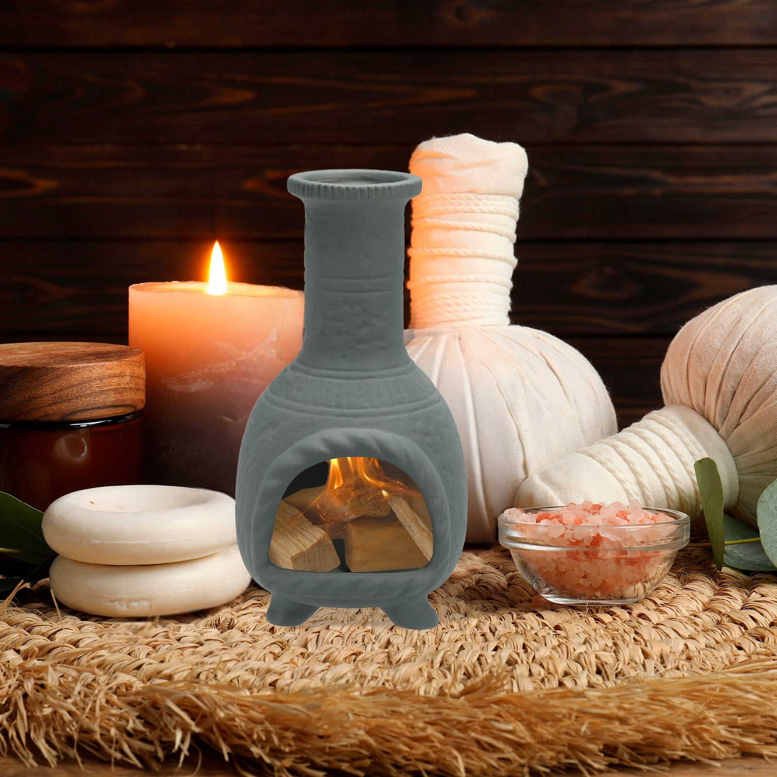 Uxcell Modern Incense Burner, Ceramic Holder for Meditation and Yoga, Gray