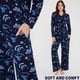 thumbnail image 3 of Conjunto de pijama Disney Stitch para mujer con parte superior suave y pantalones de pijama, color a, 3 of 6