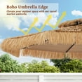 thumbnail image 3 of Mondawe 9FT Thatched Tiki Umbrella, Hawaiian Style Beach Umbrella with Crank for Tiki Bar, Pool, Patio, Beach,Brown, 3 of 8