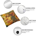 thumbnail image 4 of SHANXI Flower Botanical Leaves Sun Orange Comfortable Ornaments Soft Bedroom Sofa Playroom Square 12x12in, 4 of 5