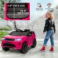thumbnail image 3 of Qaba 12V  Land Rover Licensed Kids Electric RC Car, Toddler Ride on Toys Gift, Pink, 3 of 10