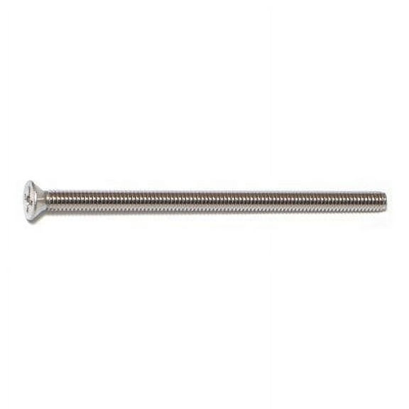 #8-32 x 3" 18-8 Stainless Steel Coarse Thread Phillips Flat Head Machine Screws MSFSS-242