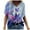 Purple, variant on Fesfesfes Yoga Clothes Women's Fashion Casual Plus Size Scenic Flowers Printing V-Neck T-Shirt Tops Women's Tops XL(US:10)