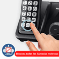 thumbnail image 2 of Teléfono inalámbrico Panasonic Consumer negro ampliable hasta 6 teléfonos con bloqueo de llamadas, 2 of 2