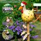 thumbnail image 3 of Estatuas decorativas de jardín de gallina, decoración de jardín de pollo de resina divertida, estatuilla en forma de gallina, esculturas y estatuas de jardín al aire libre, decoración de jardín de hadas (amarillo) JM JM, 3 of 4