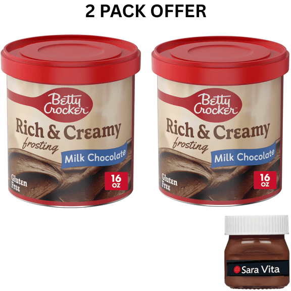 Betty Crocker Rich and Creamy Milk Chocolate Frosting, Gluten Free, 16 oz