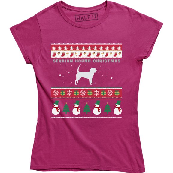 Serbian Hound Christmas - Xmas Holiday Dog Lover Women's T-Shirt