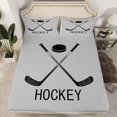 thumbnail image 2 of Feelyou Eat Hockey Sleep Bed Sheets, Cartoon Sports Game King Sheets, 4pcs, 2 of 7
