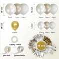 thumbnail image 3 of Pearl White Double Stuffed Balloon Arch Kit - Ivory, Cream & Champagne Gold Latex Balloons for Wedding, Bridal Shower, Birthday, Gender Reveal, Boho Party Garland Decor (98 Pcs), 3 of 6
