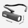 thumbnail image 3 of Rechargeable LED Headlamp Motion Sensor Ear Mounted Headlamp with Wave Sensing,120g Ultra-Lightweight Waterproof Outdoor Flashlight for Running, Hiking & Work Adjustable Fit, 3 of 8