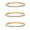 Yellow Gold, variant on Pack of 3 - Olivia 18k White Gold Plated Tennis Bracelet with Simulated Diamond Crystals