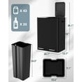 thumbnail image 3 of Pirecart 16 Gallon Kitchen Trash Can with Double Compartments, Stainless Steel Recycling Garbage Can with Soft-Close Lid, 2 Built-in Box for Odor Control, Side Handle, Airtight, 3 of 11