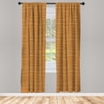 thumbnail image 4 of Ambesonne Abstract Window Curtains, Earth Tones Modern Tribal, Each 28" W x 63" L, Pale Caramel Sand Brown, 4 of 4