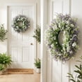 thumbnail image 4 of Multicolor Artificial Flower Wreath 18 Inch Spring Summer Door Wall Window Decor, Lifelike Plastic, Indoor Outdoor, Courtyard Porch, Wedding Anniversary, Easy Clean, Gift-Ready, 4 of 7