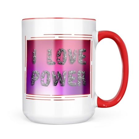 

Neonblond I Love Power Geometric Shapes Mug gift for Coffee Tea lovers