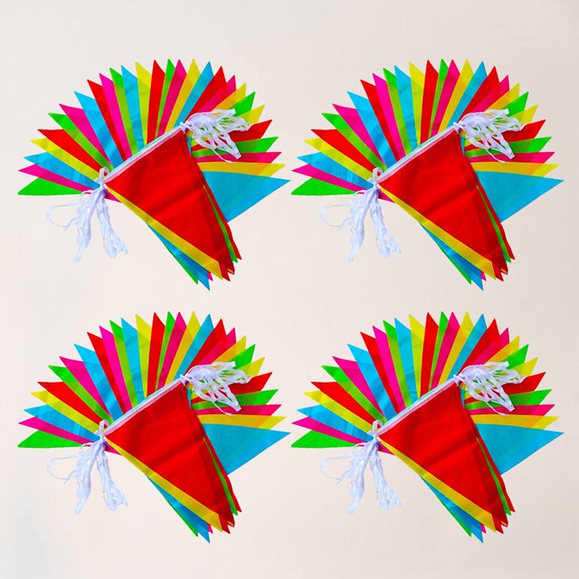 ELAYARD 4Pqt Guirnalda De Banderines Multicolor Para Decorar Puertas Y Árboles En Eventos Y Fiestas