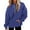 Blue, variant on Women's Polka Dot Print Drawstring Hooded Sweatshirt with Pocket, Soft Breathable Long Sleeve Casual Pullover for Spring Autumn Streetwear, Beach Vacations and Daily Fashion Blue L