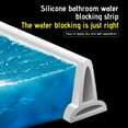 thumbnail image 6 of Collapsible Shower Water Dam 39.37in Silicone Water Stopper Barrier for Bathroom Kitchen Wet Dry Separation (White), 6 of 9