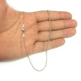 thumbnail image 4 of JewelStop 14K White Gold 20in 1.2mm Diamond-Cut Round Wheat Chain with Lobster Clasp - 3.12gr., 4 of 5
