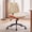 Beige, variant on Genpo Armless Office Chair, Small Computer Desk Chair No Arms with Wheels, Lumbar Support, Adjustable Height for Home Office, Black PU Leather Vanity Chair