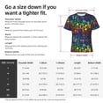 thumbnail image 2 of Yiaed Magical Mushrooms and Flowers Print Mens Short Sleeve Tight Fit T-Shirt, Crewneck Casual Tee-Small, 2 of 5