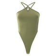 thumbnail image 2 of Aayomet Jumpsuits For Women Women Street Strap Large Backless Wild Slim Bodysuit,Green S, 2 of 5