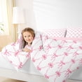 thumbnail image 3 of Erosebridal Pink Bow-tie Girl Bedding Comforter Set 7 Pieces, Cute Princess Style Full Bedding Set, 3 of 7