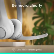 Logitech Zone 300 Over-Ear Wireless Headset with Noise Canceling Microphone, Off-White