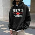 thumbnail image 2 of Men's Buffalo Football Hoodie Comfortable, Warm, and Stylish Pullover Sweatshirt with Front Pocket, 2 of 4