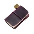 thumbnail image 1 of HEVIRGO Vintage Mini Notebook Paper Elegant Look Schedule Notebook for Travel Purple Paper,Cowhide, 1 of 8