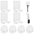 thumbnail image 1 of Soporte para maquinillas de afeitar y ganchos de pared adhesivos de acero inoxidable 304 (8 unidades), 1 of 1