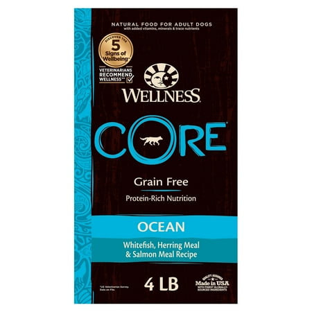 UPC: 0076344884156 | Wellness CORE Natural Grain Free Dry Dog Food Ocean Whitefish Herring & Salmon 4-Pound Bag